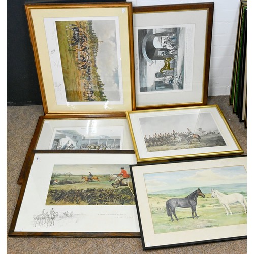 790 - Miscellaneous fox hunting and equestrian related pictures and prints, 19th c and later... 