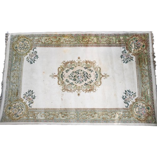 943 - An Indian Savonnerie carpet, 283 x 364cm and an Indian Savonnerie carpet, 308 x 460cm... 