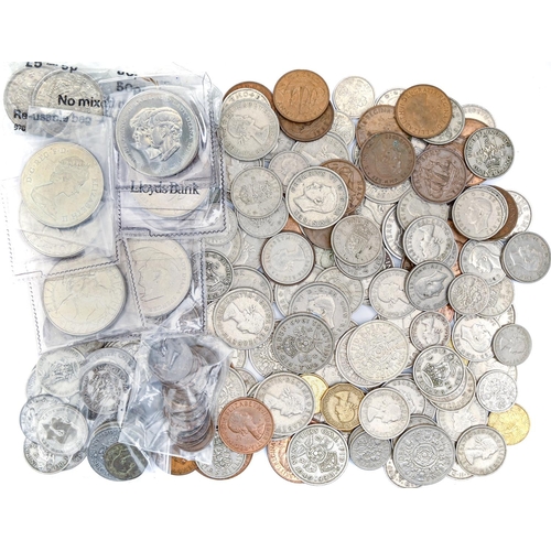 462 - Coins. Miscellaneous silver, British pre-decimal commemorative coins, including coins some pre 1947 ... 