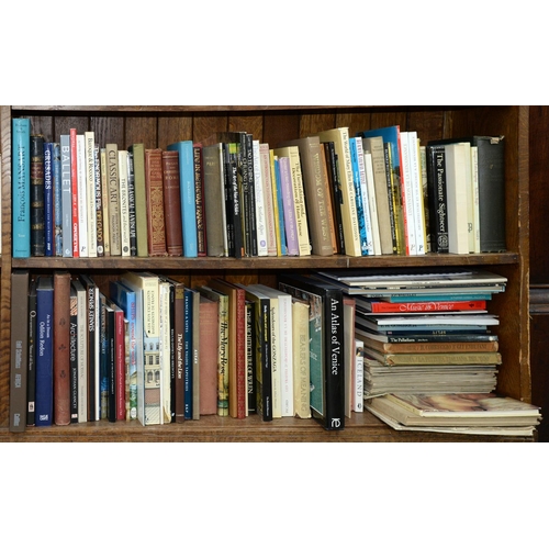 640 - Books. Twelve shelves of general stock, late 19th c and later, including Italian art and history, Br... 