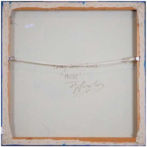 734 - Tiffany Groves (1975- ) - Muse, signed, dated 2003 and inscribed verso, oil on canvas, 60 x 60cm, un... 