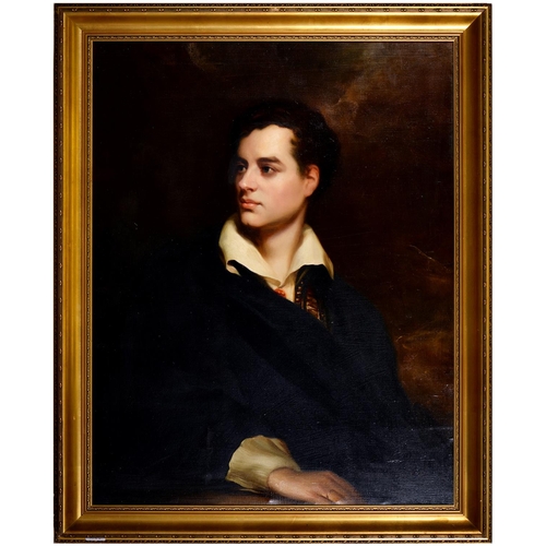 781 - John Richard Townsend (1930-2013) after Thomas Phillips RA - Portrait of Lord Byron, signed (JOHN TO... 