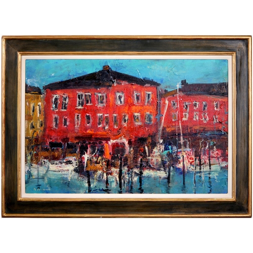 797 - Nael Hanna (1959- ) - Venice, signed, oil on canvas, 49.5 x 75cm