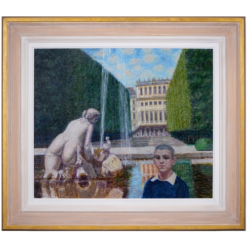 819 - Frank Johnson (1917-1998) - Naiad Fountain Schloss Schönbrunn, oil on canvas, 49.5 x 59.5cm... 