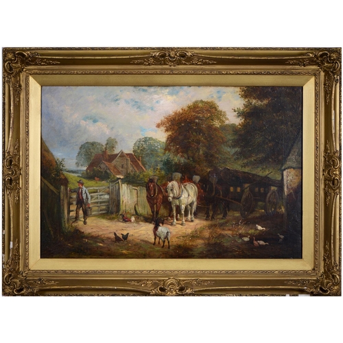 820 - Samuel Joseph Clark (1834-c1912) - The Timber Wagon, signed, oil on canvas, 49.5 x 74.5cm... 