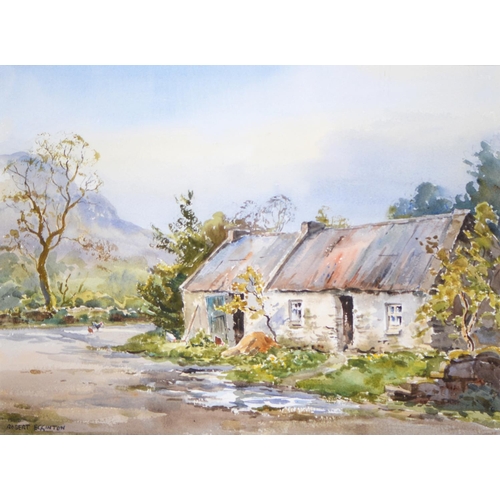 826 - Robert Egginton (1942- ) - Old Cottage at the Gap of Dunloe, signed, watercolour, 29.5 x 40.5cm... 