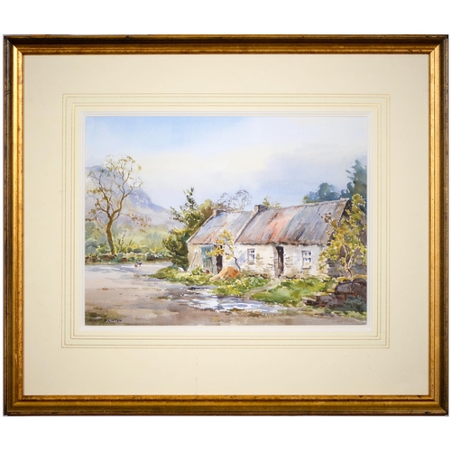 826 - Robert Egginton (1942- ) - Old Cottage at the Gap of Dunloe, signed, watercolour, 29.5 x 40.5cm... 