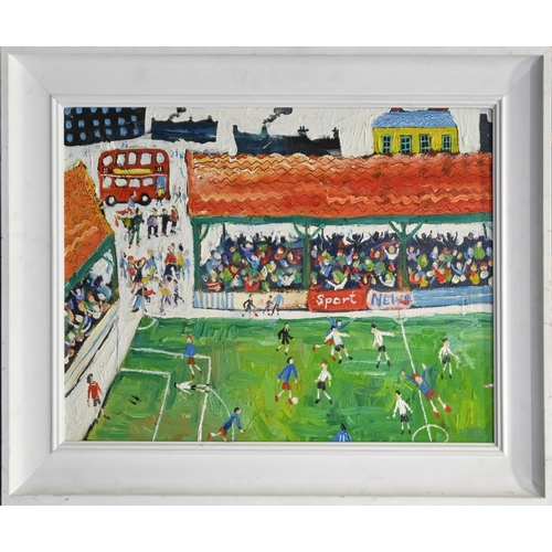 850 - Simeon Stafford (1956- ) - The Local Match, signed, dated 08.147 and inscribed on the stretchers, oi... 