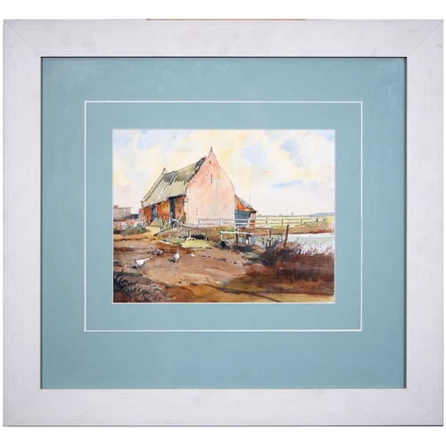 861 - Stan Price (1919-2001) - East Ruston Farm, Norfolk, signed, pen, ink and watercolour, 25 x 32cm... 