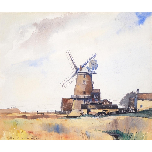 899 - Stan Price (1919-2001) - Cley Windmill, Norfolk, signed, watercolour, 34 x 40.5cm