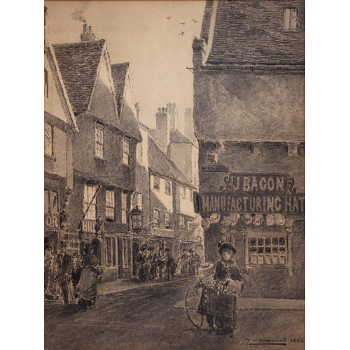 918 - Thomas William Hammond (1854-1935) - Bridlesmith Gate Nottingham 1882, signed and dated, pencil and ... 