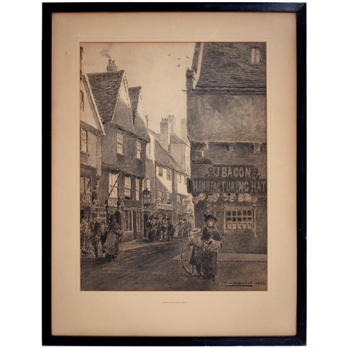 918 - Thomas William Hammond (1854-1935) - Bridlesmith Gate Nottingham 1882, signed and dated, pencil and ... 