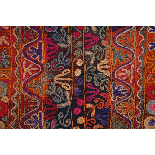 941 - A Middle Eastern wool rug, 182 x 89cm and an Indian needlework rug, 215 x 152cm