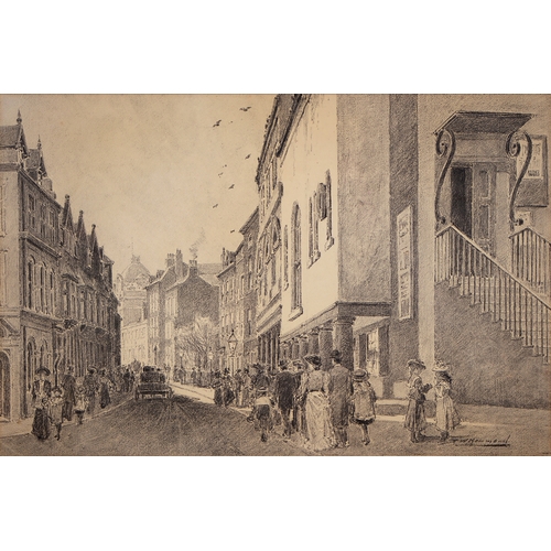 883 - Thomas William Hammond (1854-1935) - The Old Moot Hall Nottingham, signed, pencil and charcoal, 52 x... 