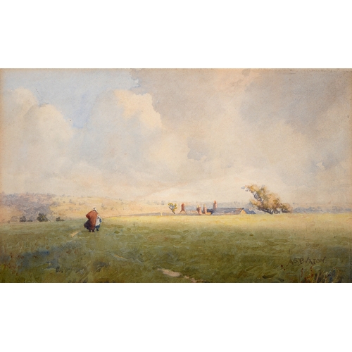 885 - Arthur Aspinall (fl. early 20th century) - Near Moulsford Berkshire, signed, watercolour, 25 x 33cm,... 