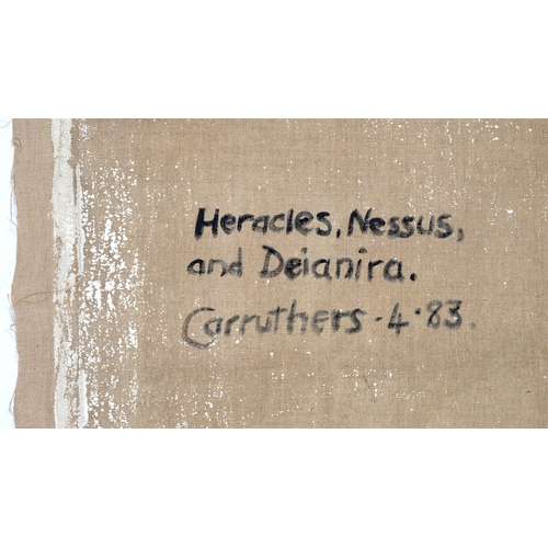 905 - Derek Carruthers (1935-2021) Heracles, Nessus and Deianira, signed Carruthers .4.83 verso, oil on ca... 