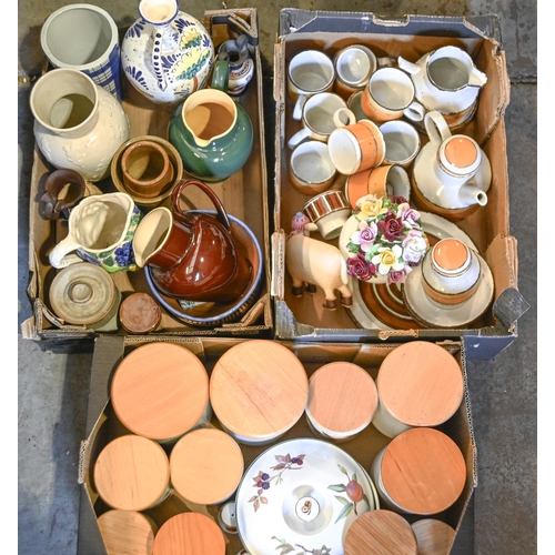 1143 - Miscellaneous ceramics, including a Spode Italian pattern kettle and other similar wares, Portmeirio... 