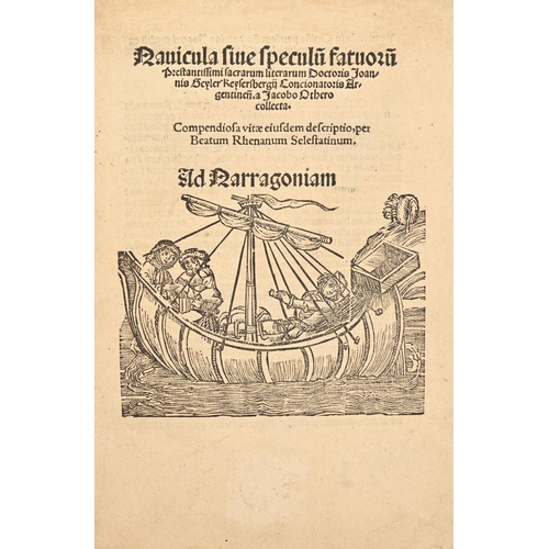 120 - Post-Incunabula. Kaysersberg (Johann Geiler von), Otther (Jacob, editor), & Rhenanus (Beatus), N... 