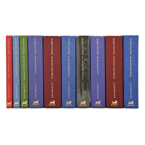 131 - Rowling (J.K.), Harry Potter fantasy series, seven volume set, first de luxe editions, comprising Th... 