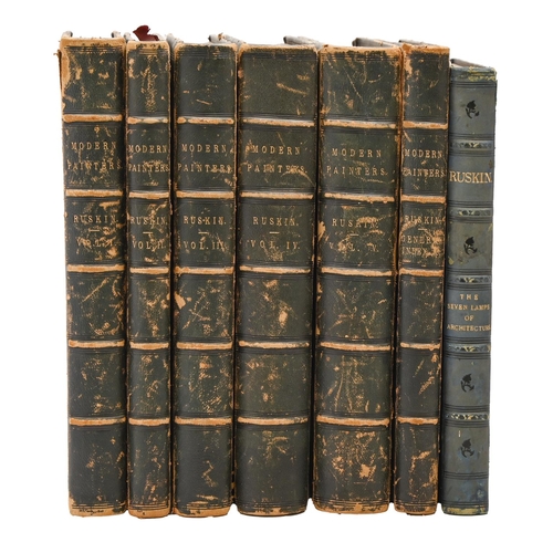 135 - Ruskin (John), Modern Painters, six volume set, large paper copy, Orpington: George Allen, 1888, bla... 