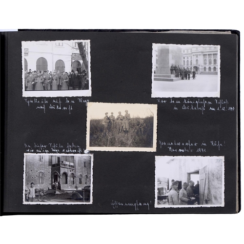 210 - Third Reich/Nazi Germany. A Wehrmacht infantryman's Second World War photograph album, dated 1941, 1... 