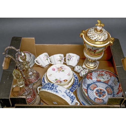 597 - Miscellaneous Chinese and English porcelain and glass, late 18th c and later, to include a Coalport ... 