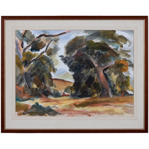 800 - William 'Jock' Frater OBE (Australian, 1890-1974) - Landscape, signed and dated 19-3, watercolour, 5... 