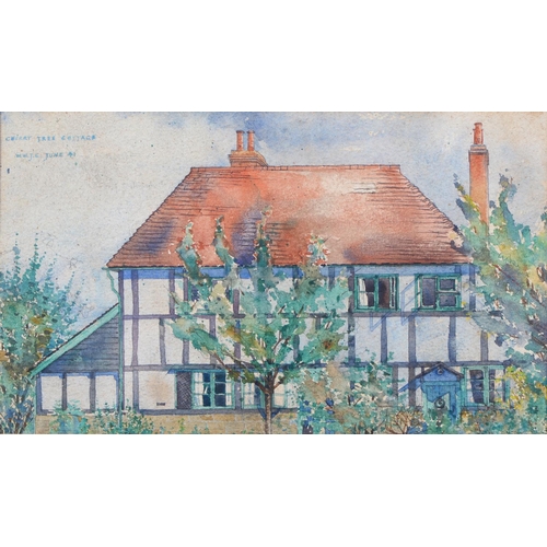 811 - William Wellesley James Calthrop (1882-1947) - Cherry Tree Cottage, monogrammed and dated June 41, w... 