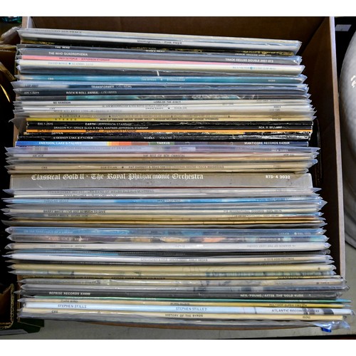 1130 - Miscellaneous vintage vinyl LP records, including The Who, Pink Floyd, Moody Blues and more... 