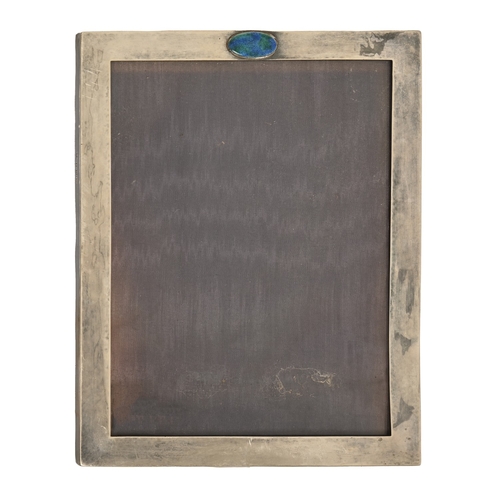 318 - A George V silver and enamel photograph frame, 23 x 18cm, by William Neale & Sons, Birmingham 19... 