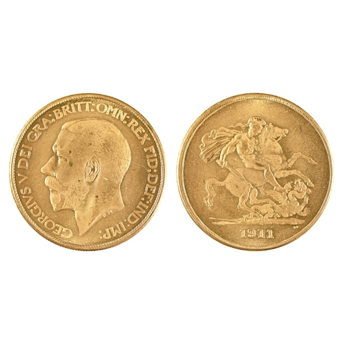 381 - Coin. George V Five Pounds, 1911, a jeweller's copy, 39.2gm, EF