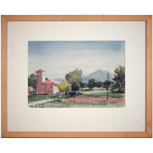 1117 - Sir Robin Darwin RA (1910-1974) - Mount St Victoire from Les Villes, signed and dated '17, pen, ink ... 