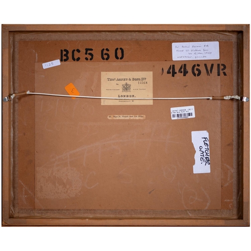 1117 - Sir Robin Darwin RA (1910-1974) - Mount St Victoire from Les Villes, signed and dated '17, pen, ink ... 