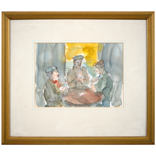 1117 - Sir Robin Darwin RA (1910-1974) - Mount St Victoire from Les Villes, signed and dated '17, pen, ink ... 