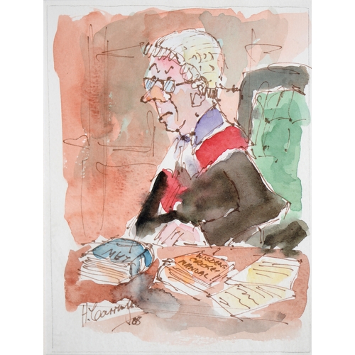 1117 - Sir Robin Darwin RA (1910-1974) - Mount St Victoire from Les Villes, signed and dated '17, pen, ink ... 