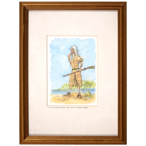 1117 - Sir Robin Darwin RA (1910-1974) - Mount St Victoire from Les Villes, signed and dated '17, pen, ink ... 