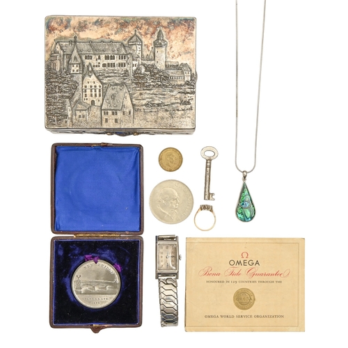 161 - Commemorative medal. New Bridge, Maidstone 1879 [Eimer 1644], white metal, 41mm, cased, a cubic zirc... 