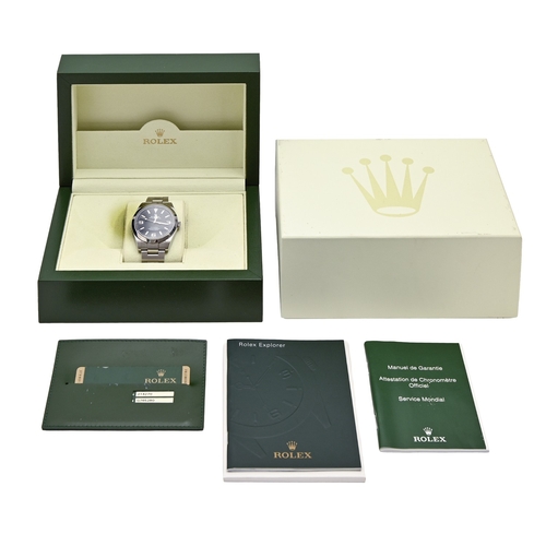 167 - A Rolex stainless steel gentleman's wristwatch, Oyster Perpetual Explorer, Ref 214270, No G765280, c... 