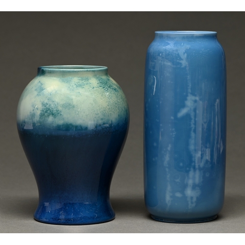 348 - Two Royal Doulton Titanian ware vases, 1916-33,&nbsp; 18 and 22cm h, printed marks, one impressed 13... 