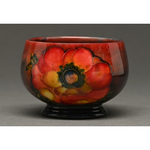 362 - A Moorcroft flambé Anemone bowl, c1955, 66mm h, impressed marks