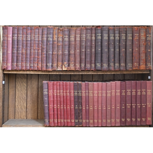 720 - Journal of Roman Studies, fifty-three volumes, 1911-1969, comprising volumes 1-4, 6-37, 39-43, 45-55... 