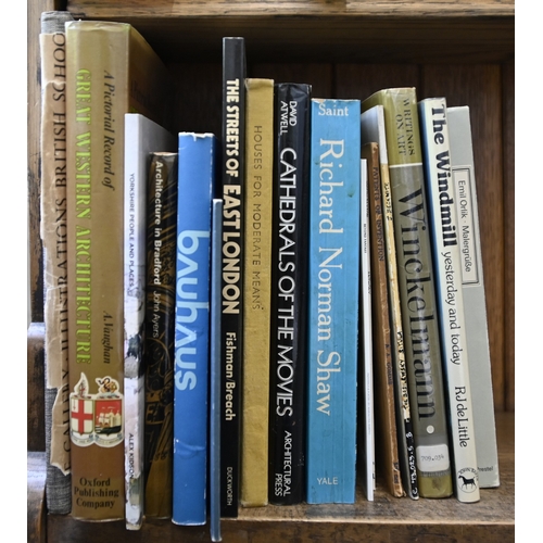 744 - Books. Two and a quarter shelves of architecture and art history, 20th c and later, including Bill B... 