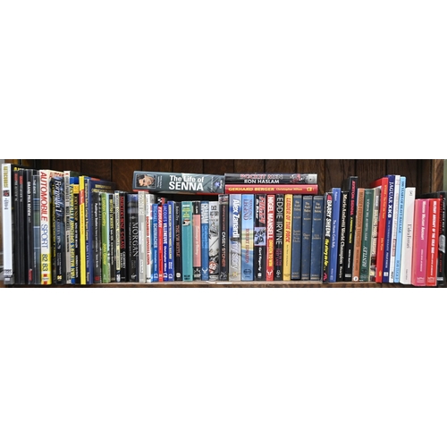 747 - Books. One shelf of motorsports and automobilia, railwayana and further transport, 20th c and later,... 