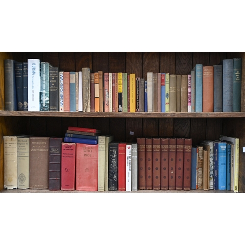 748 - Books. Three shelves of antiquarian and general stock, 19th c and later,&nbsp;including Mason (James... 