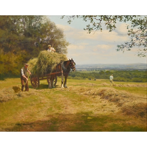 Anthony Sheath (1946-) - The Top Field, signed, oil on canvas, 39.5 x ...