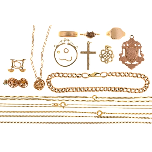 61 - Miscellaneous gold articles, 27.2g