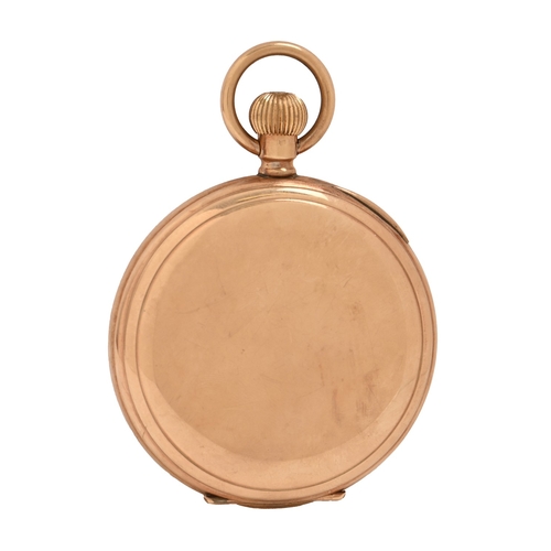 261 - A 9ct gold half hunting cased keyless lever watch, Thomas Russell & Son, Liverpool, with enamel ... 