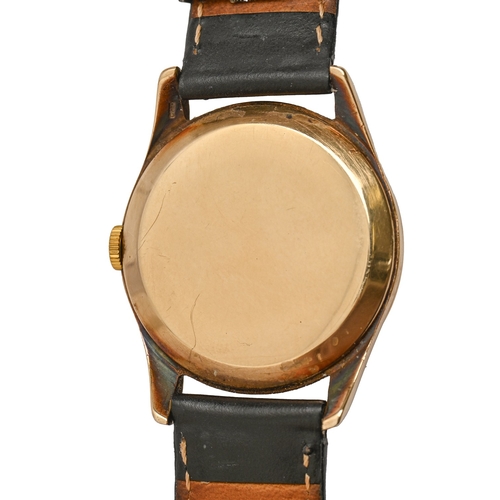 287 - An Omega 9ct gold gentleman's wristwatch, calibre 268 movement, No 19201558, 33mm diam, Birmingham 1... 