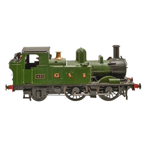 646 - A 5in gauge model of the Great Western Railway 0-6-0T locomotive No 1420, 34cm h, 80cm l... 