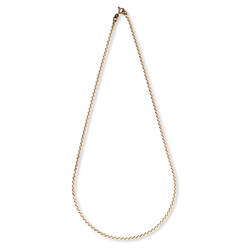 137 - A 9ct gold chain, 46cm l, 13.6g